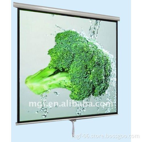 100'' Manual Self-lock Projector Screen/Wall Mount Projection Screen